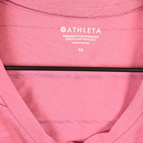 Athleta Organic Daily Striped Tee, size 1X - Picture 3 of 5